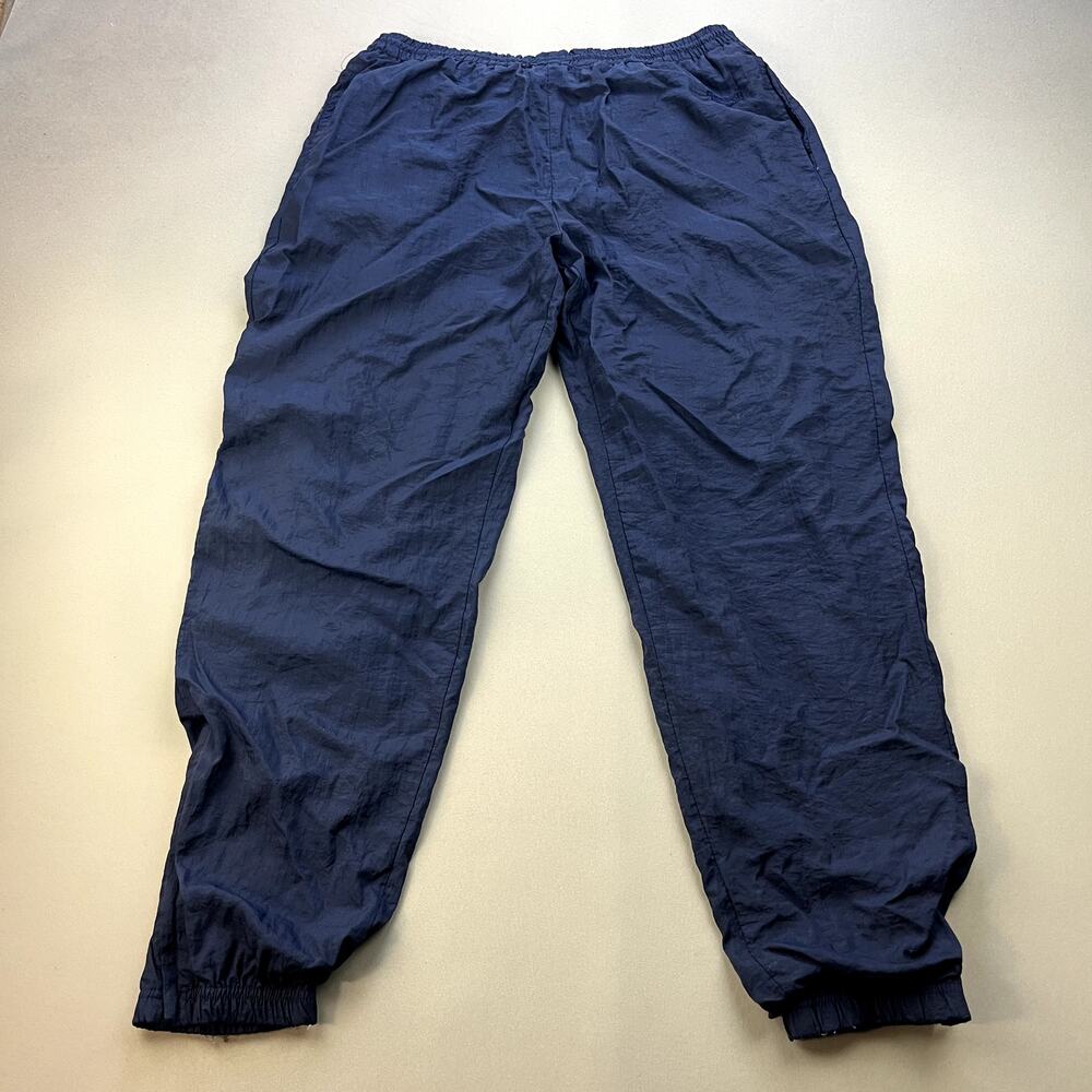 Vintage Reebok Track Pants Mens XL Navy Blue Lined Logo Sportswear Athletic 90s